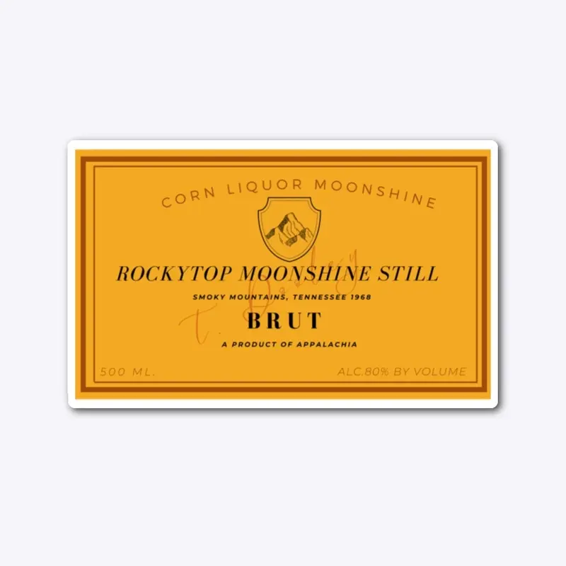 Rockytop Moonshine Label